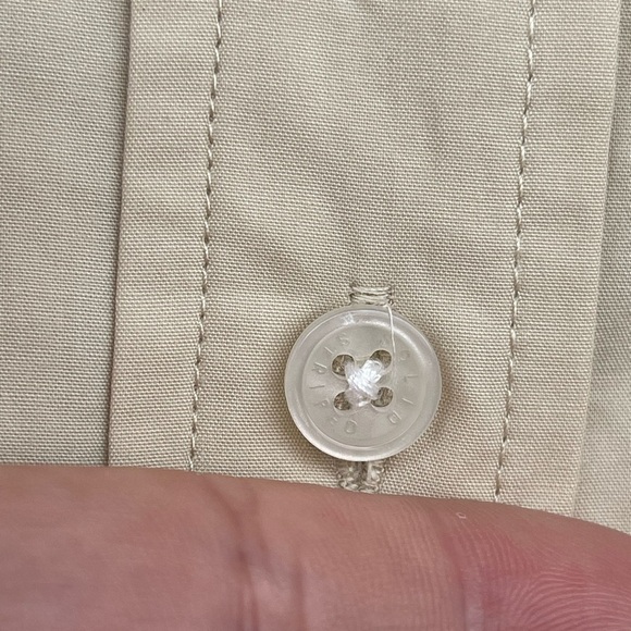 Solid & striped tan boyfriend size XL tan long sleeve shirt - Picture 6 of 11